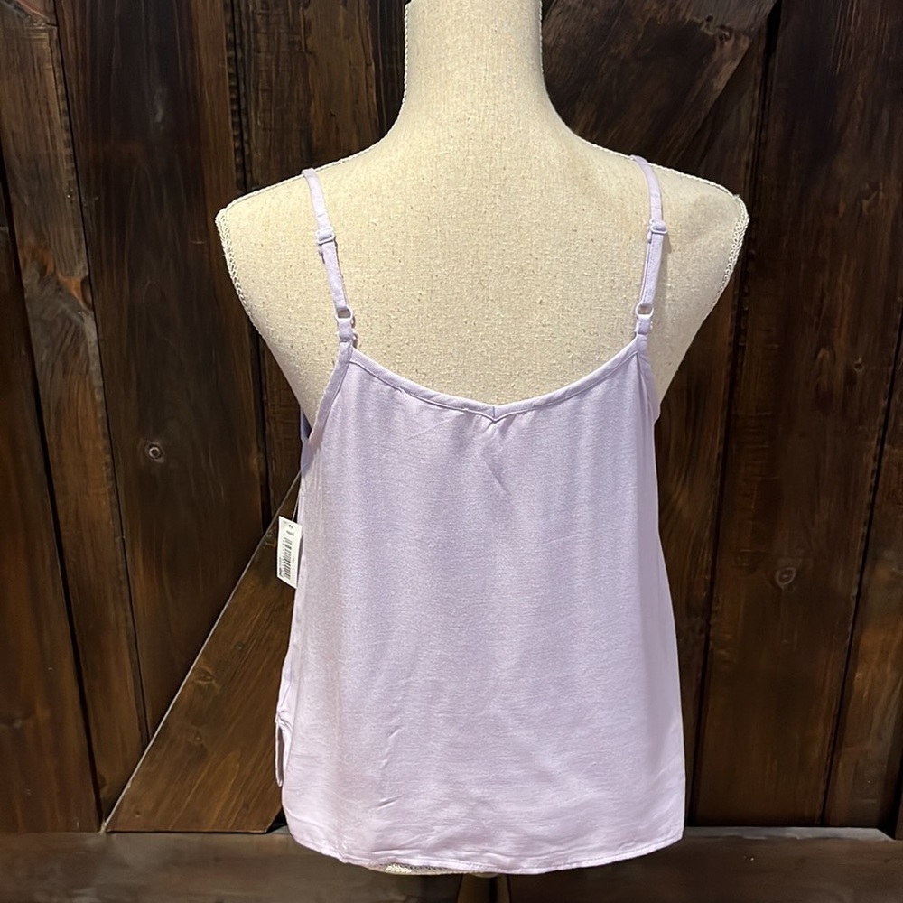 Goodthreads Lavender Button-Front Cami Tank Top - Picture 4 of 13